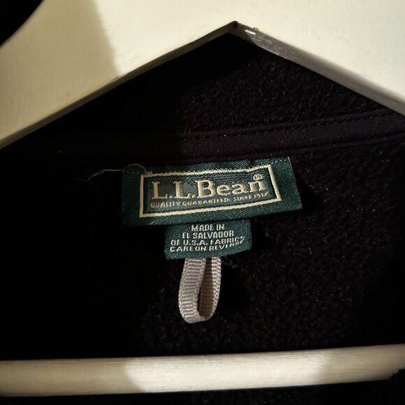 L.L. Bean Fleece Jacket Women's Black Full Zip Casual Classic Outdoor Size Small - Picture 5 of 7